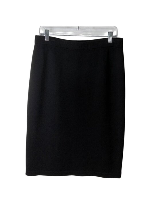 St. John Dresses & Skirts - St. John Caviar Womens Size 12 Santana Knit Skirt Black Pencil Skirt Pull-On